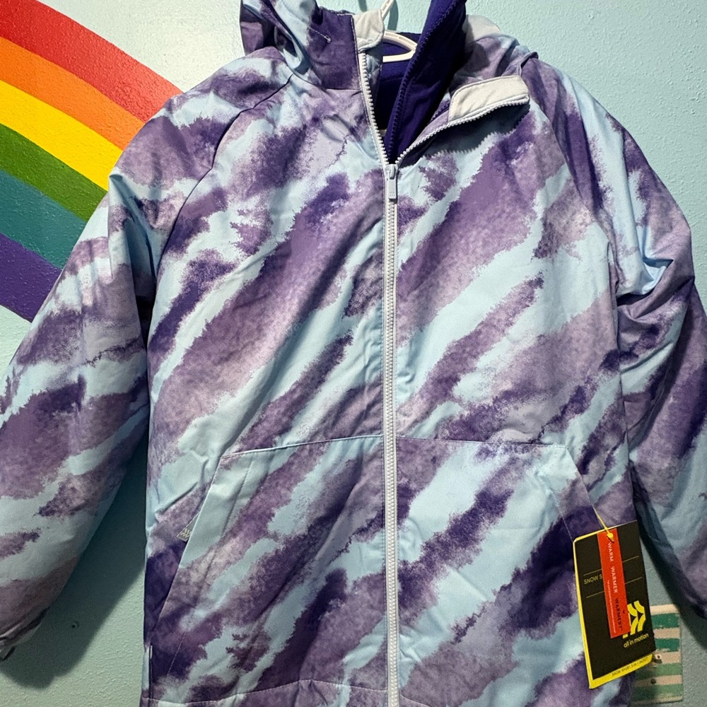 NWT XL All In Motion Girls 2-in-1 zip off layered Jacket